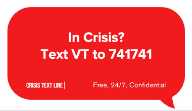 In Crisis Text VT to 741741